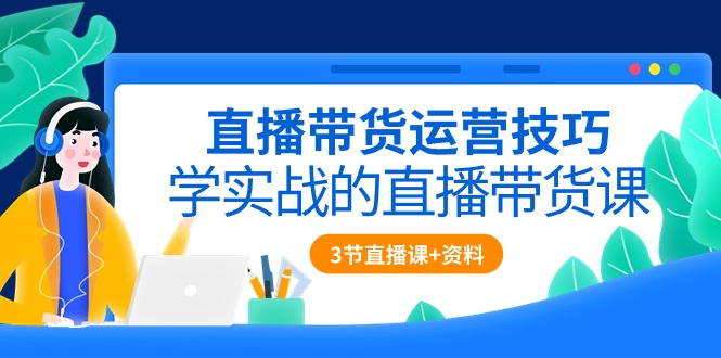 （10229期）直播带货运营技巧，学实战的直播带货课（3节直播课+配套资料）-艾科轻创网