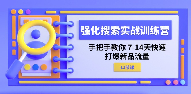 （11557期）强化 搜索实战训练营，手把手教你 7-14天快速-打爆新品流量（13节课）-艾科轻创网