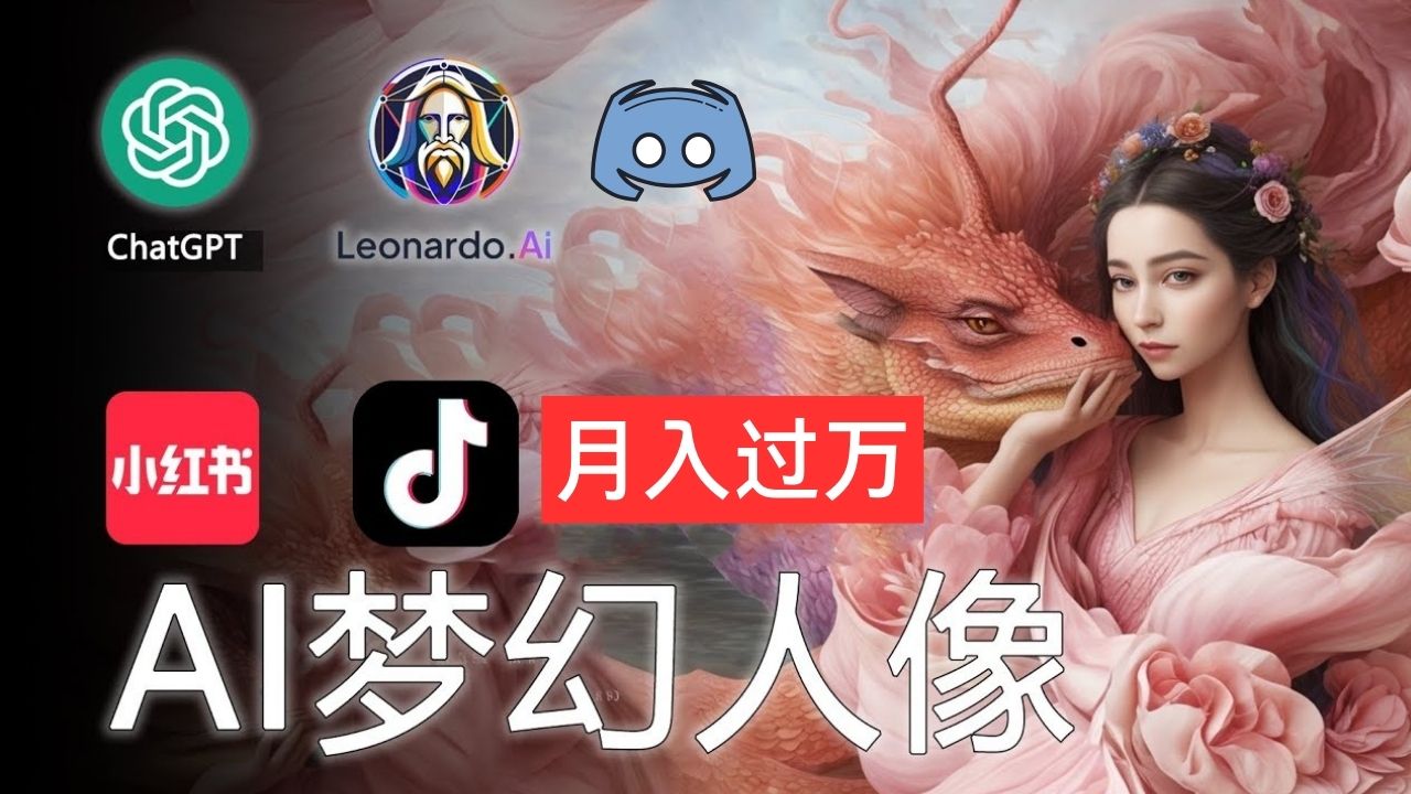 （11575期）AI摄影梦幻人像：零基础也能月入过万的秘密-艾科轻创网