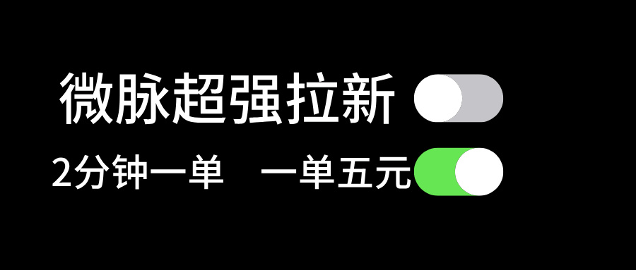 （11580期）微脉超强拉新， 两分钟1单， 一单利润5块，适合小白-艾科轻创网