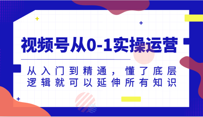 视频号从0-1实操运营，从入门到精通，懂了底层逻辑就可以延伸所有知识（更新2024.7）-艾科轻创网