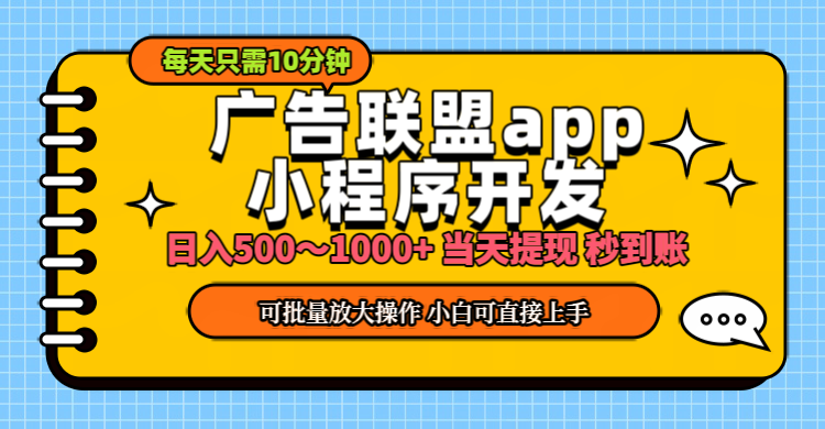 （11645期）小程序开发 广告赚钱 日入500~1000+ 小白轻松上手！-艾科轻创网