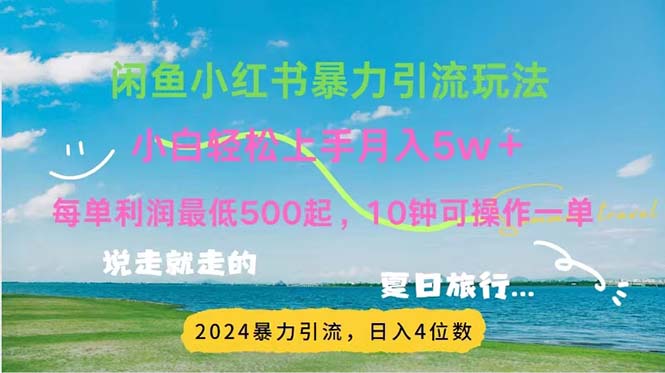 （11650期）2024暑假赚钱项目小红书咸鱼暴力引流，简单无脑操作，每单利润500+，…-艾科轻创网