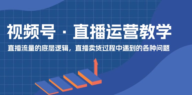 （11687期）视频号 直播运营教学：直播流量的底层逻辑，直播卖货过程中遇到的各种问题-艾科轻创网