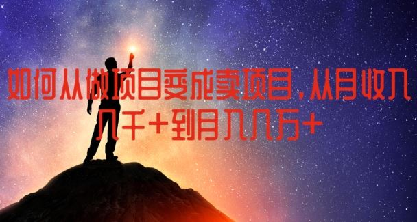 如何从做项目变成卖项目，从月收入几千到月入几万【揭秘】-艾科轻创网