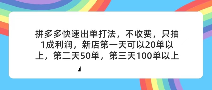 （11681期）拼多多2天起店，只合作不卖课不收费，上架产品无偿对接，只需要你回…-艾科轻创网