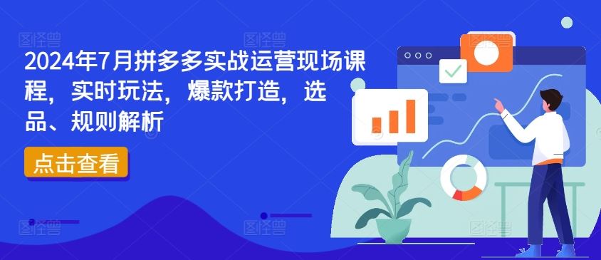 2024年7月拼多多实战运营现场课程，实时玩法，爆款打造，选品、规则解析-艾科轻创网