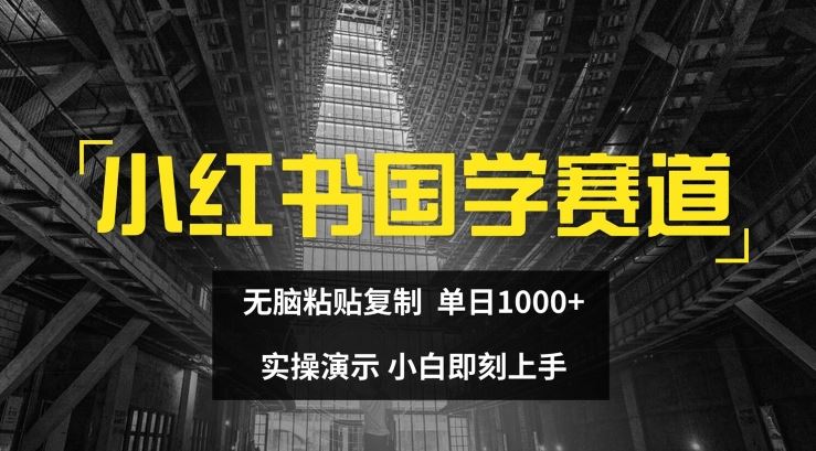 小红书国学赛道，无脑粘贴复制，单日1K，实操演示，小白即刻上手【揭秘】-艾科轻创网