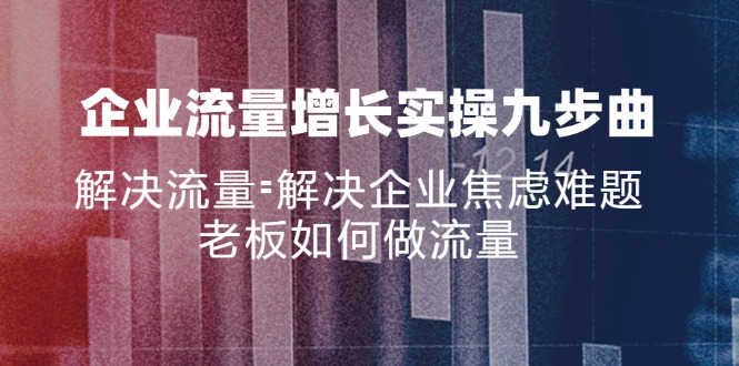 （11822期）企业流量增长实战九步曲，解决流量=解决企业焦虑难题，老板如何做流量-艾科轻创网