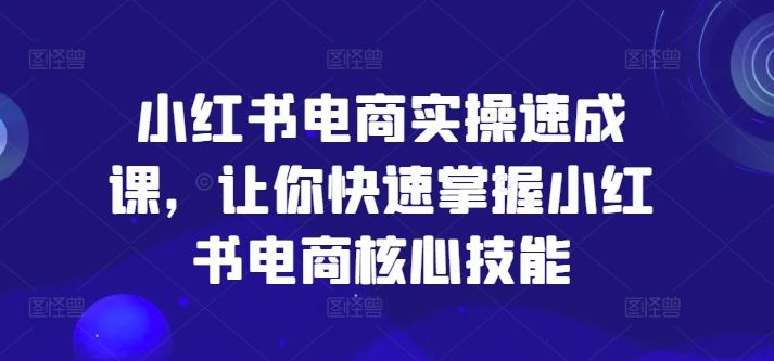 小红书电商实操速成课，让你快速掌握小红书电商核心技能-艾科轻创网