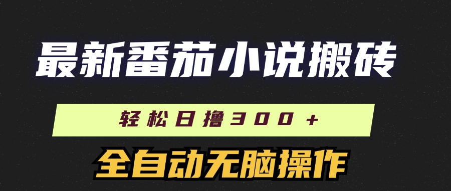 （11904期）最新番茄小说搬砖，日撸300＋！全自动操作，可矩阵放大-艾科轻创网