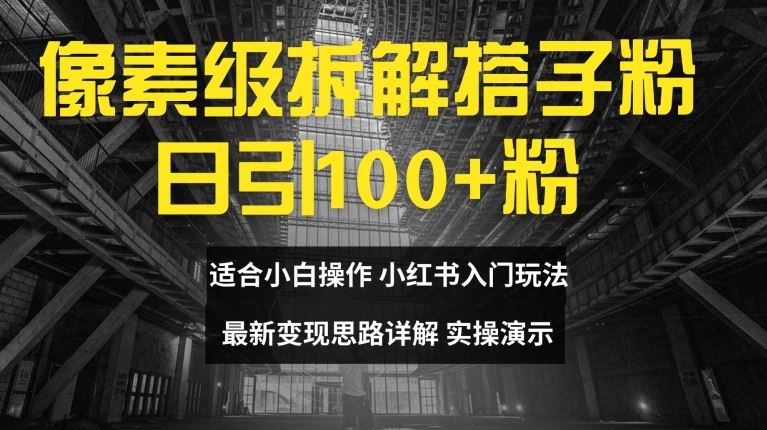 像素级拆解搭子粉，日引100+，小白看完可上手，最新变现思路详解【揭秘】-艾科轻创网