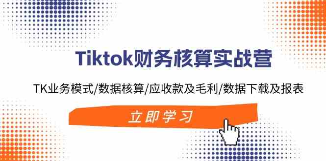 Tiktok财务核算实战营：TK业务模式/数据核算/应收款及毛利/数据下载及报表-艾科轻创网