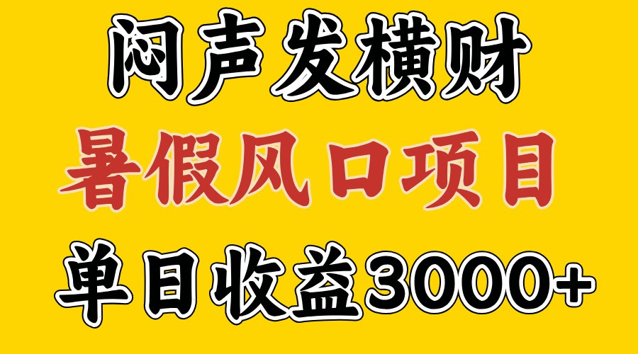 30天赚了7.5W 暑假风口项目，比较好学，2天左右上手-艾科轻创网