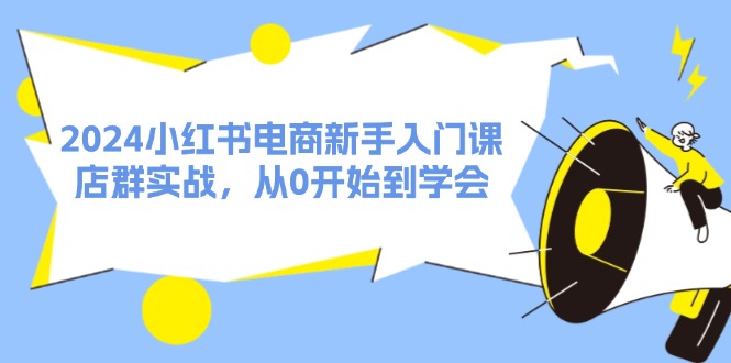 2024小红书电商新手入门课，店群实战，从0开始到学会（31节）-艾科轻创网