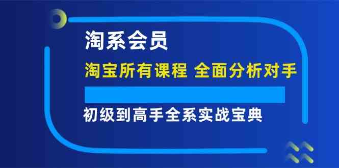 淘系会员初级到高手全系实战宝典【淘宝所有课程，全面分析对手】-艾科轻创网
