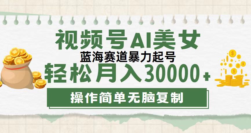 （12087期）视频号AI美女跳舞，轻松月入30000+，蓝海赛道，流量池巨大，起号猛，无…-艾科轻创网