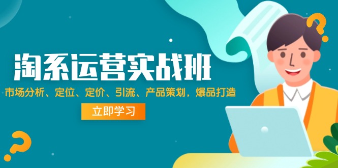 （12186期）淘系运营实战班：市场分析、定位、定价、引流、产品策划，爆品打造-艾科轻创网