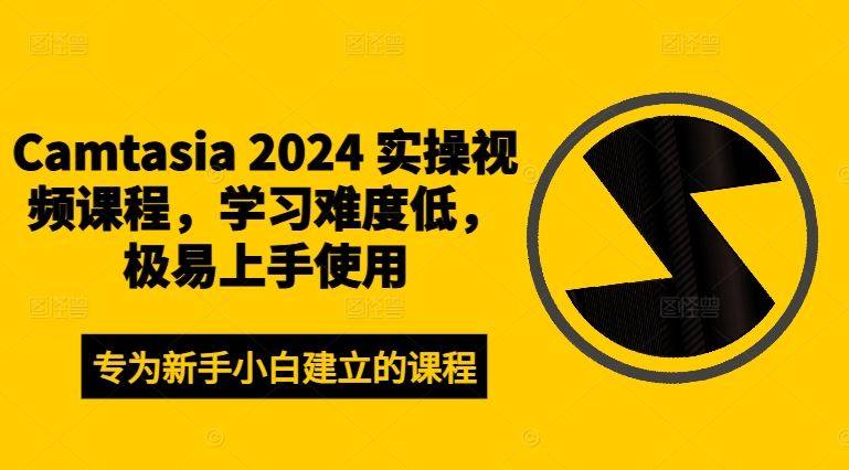 Camtasia 2024 实操视频课程，学习难度低，极易上手使用-艾科轻创网