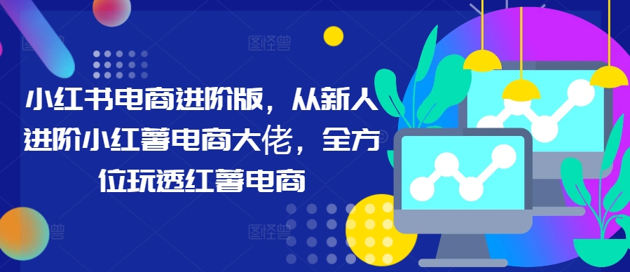 小红书电商进阶版，从新人进阶小红薯电商大佬，全方位玩透红薯电商-艾科轻创网